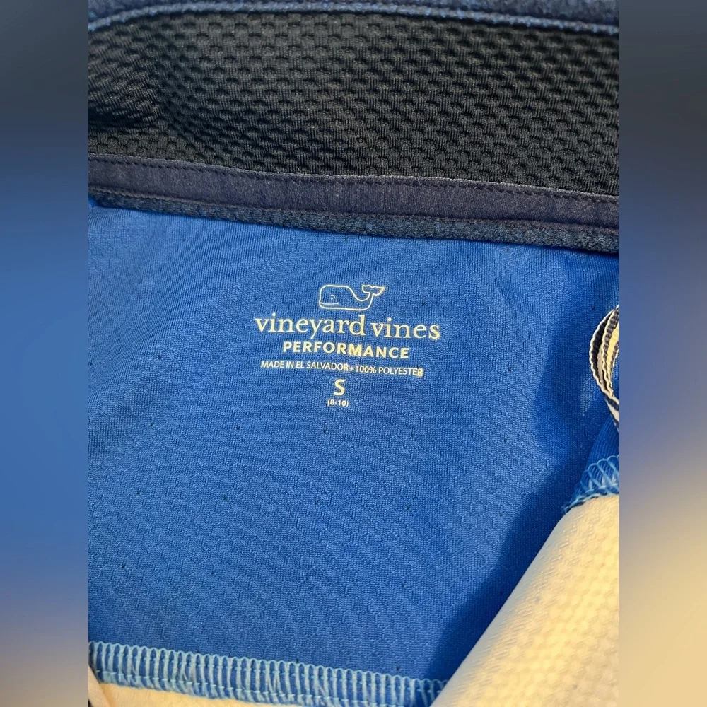 NWT Boys Vineyard Vines Performance Mesh LS Shep Shirt 1/4 Zip Small (8-10) - Picture 8 of 8